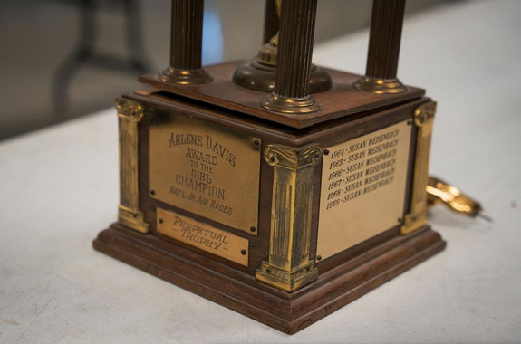 Susan won the Arlene Davis Award from 1964 to 1969. She flew all three categories: FF, Rubber Glider, and gas-powered.