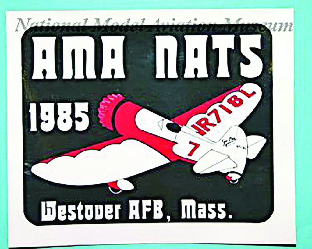 The 1985 Nats logo featured a unique font on an all-black background, which really made the red airplane pop.